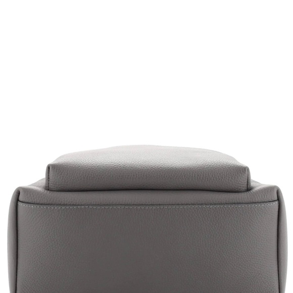 NWT Burberry Abbeydale Leather Logo Backpack Charcoal Grey - Picture 3 of 10